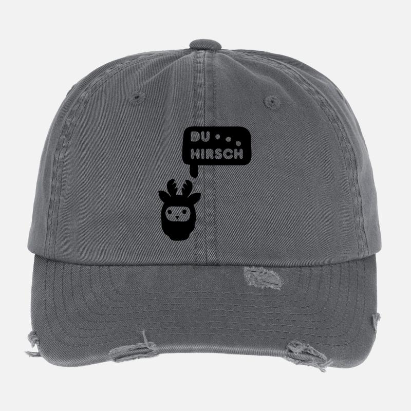 vous Hirsch Casquette vintage effet usé Flexfit