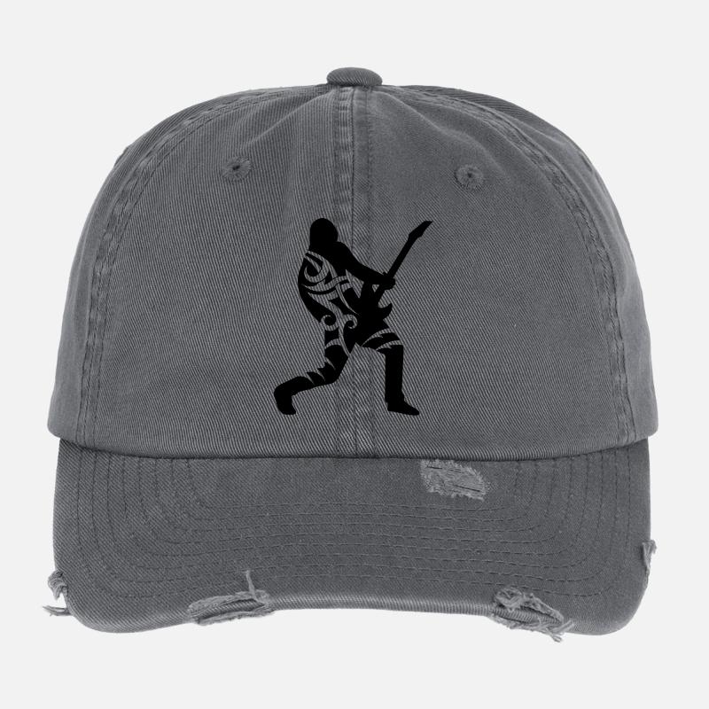 Guitar player tribal Casquette vintage effet usé Flexfit
