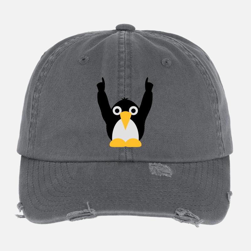 party_pinguine_f3 Casquette vintage effet usé Flexfit