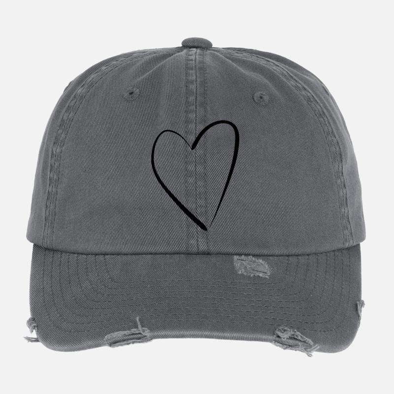 Heart Flexfit Vintage Destroyed Cap
