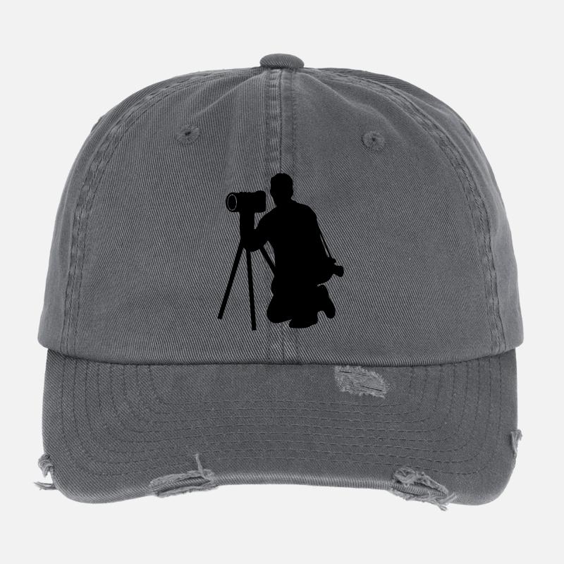 photographer - Flexfit Vintage Destroyed Cap - dark grey