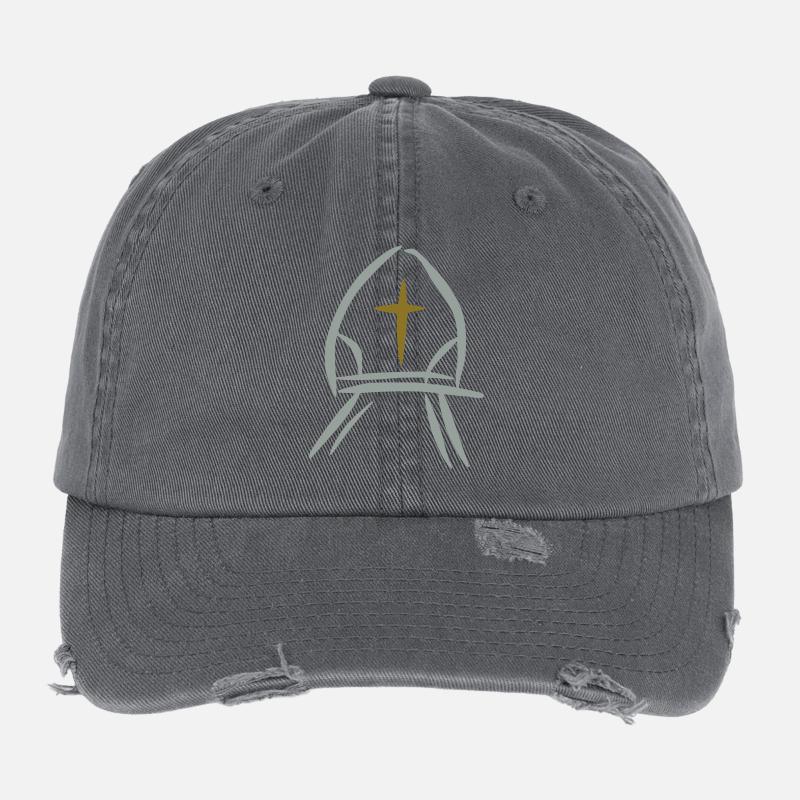 Papstmütze Flexfit Vintage Destroyed Cap
