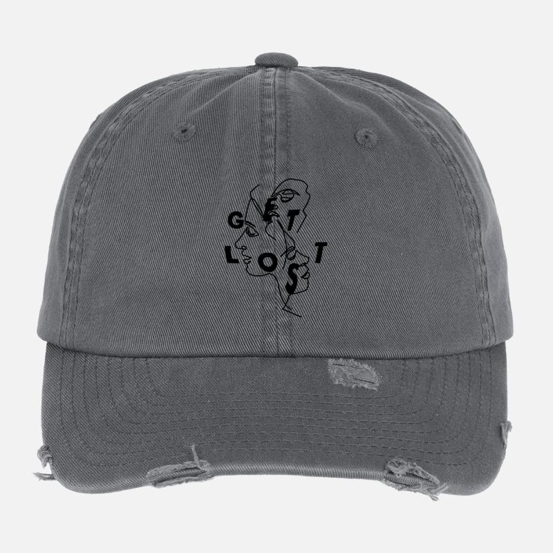 Get Lost! Flexfit Vintage Destroyed Cap
