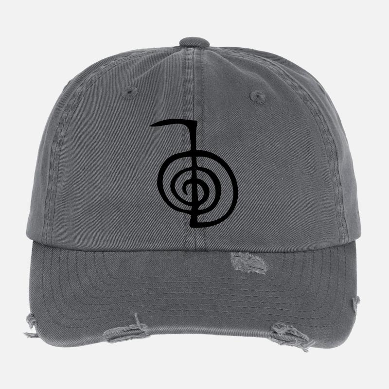 ChoKu Rei - Reikisymbol Flexfit Vintage Destroyed Cap