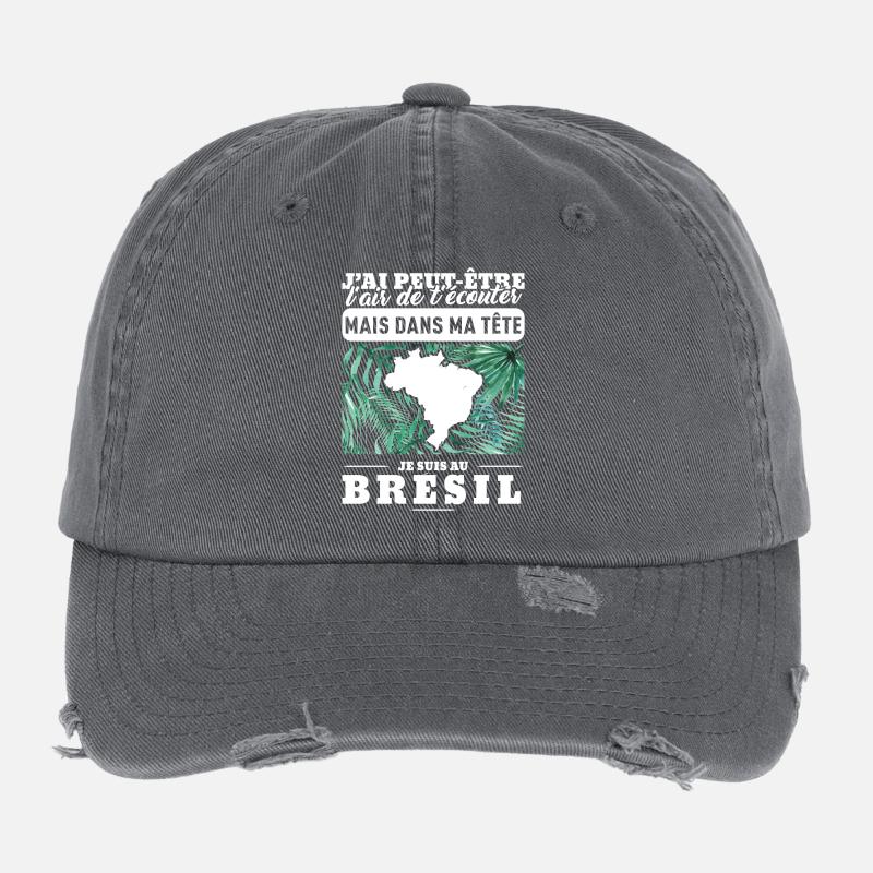 brésil-définition Casquette vintage effet usé Flexfit
