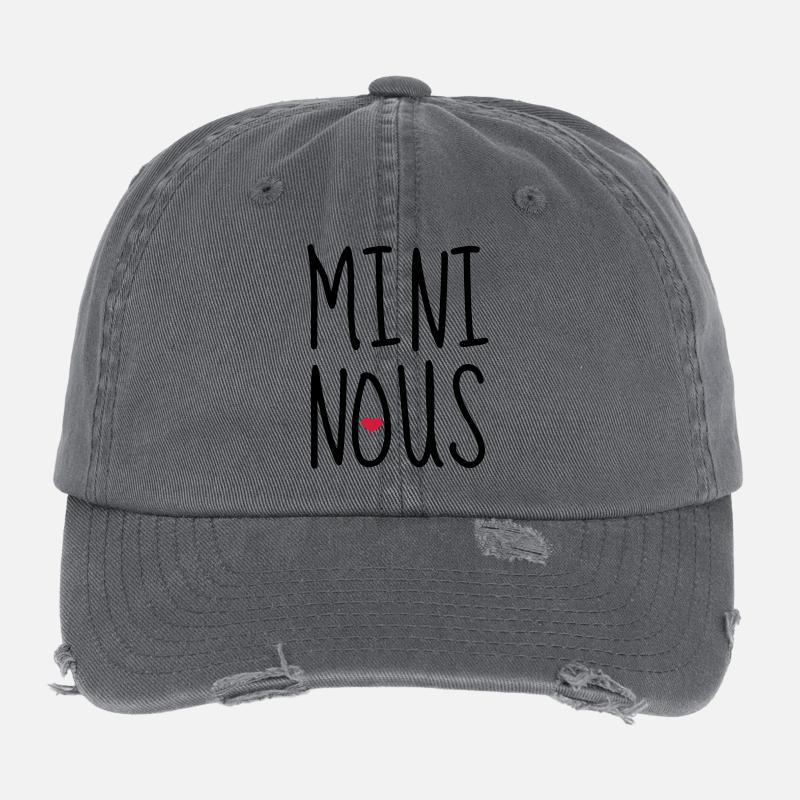 Mini Nous - Naissance - Bébé - Papa - Maman Casquette vintage effet usé Flexfit