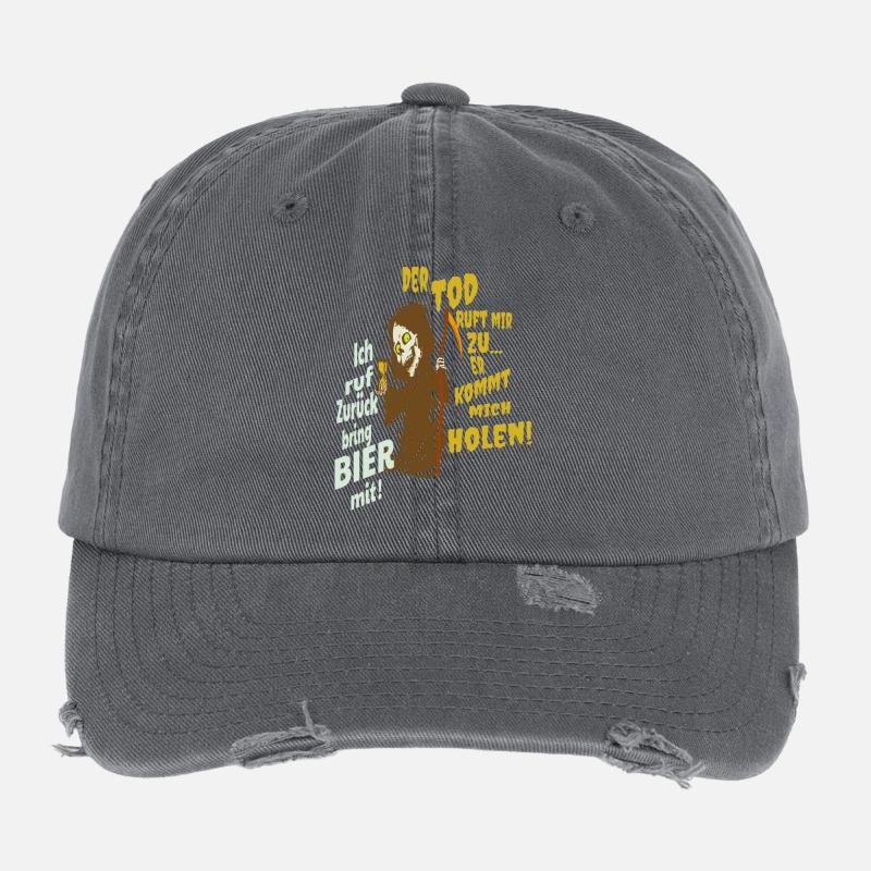 Lustiger Sensenmann Flexfit Vintage Destroyed Cap