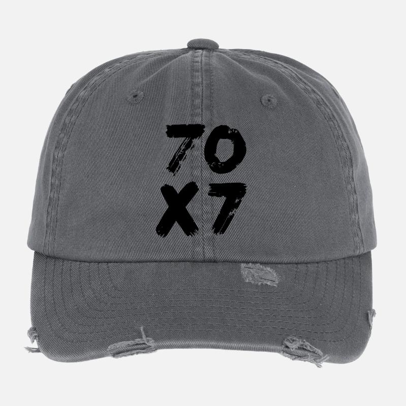 70x7: Pardon infini - Evangile de Matthieu Casquette vintage effet usé Flexfit
