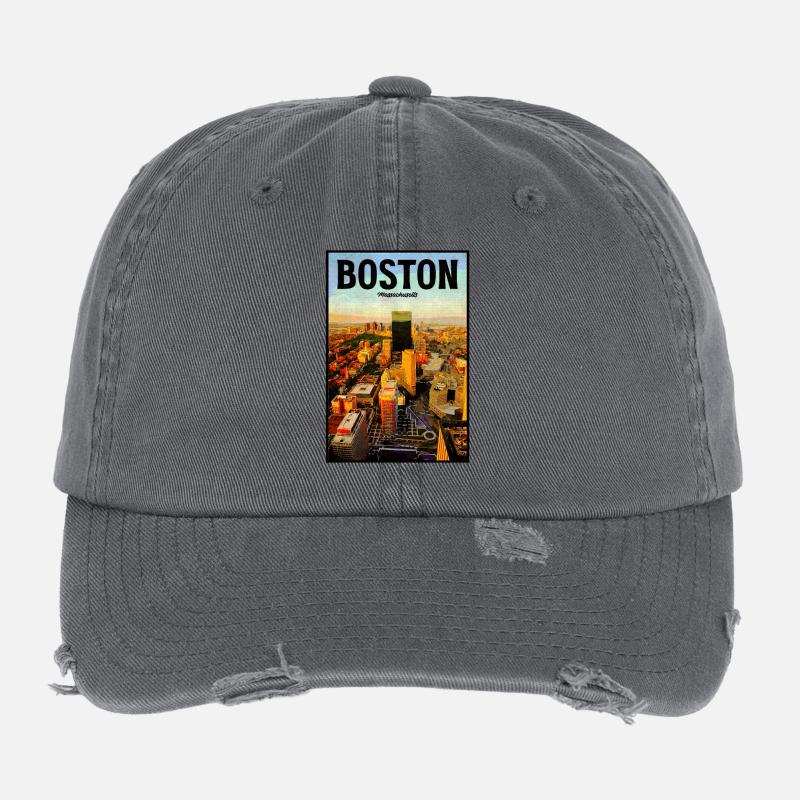 Boston Cityscape Flexfit Vintage Destroyed Cap