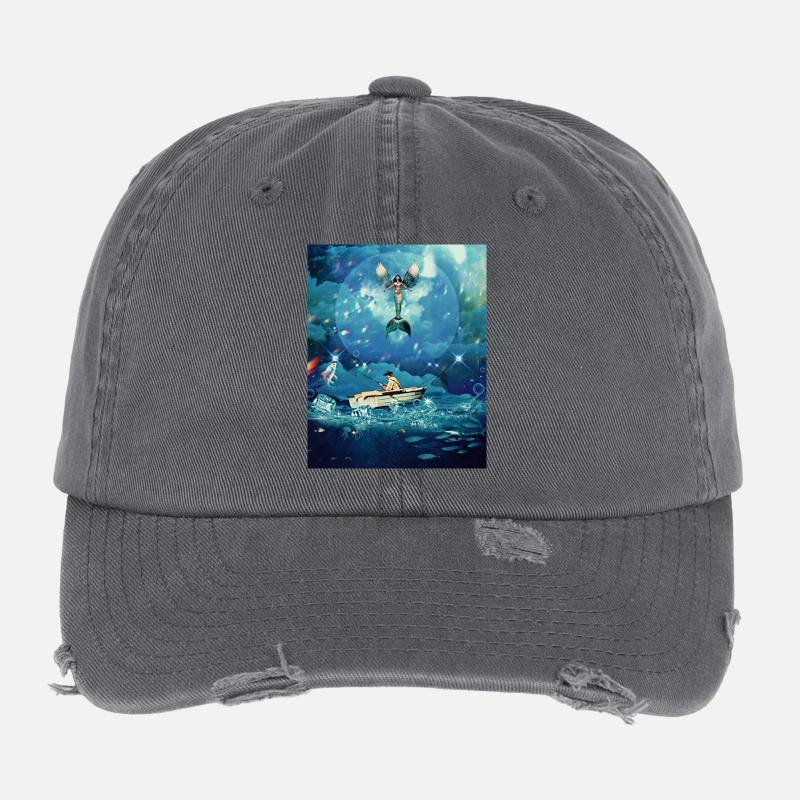 Magischer Ozean Flexfit Vintage Destroyed Cap
