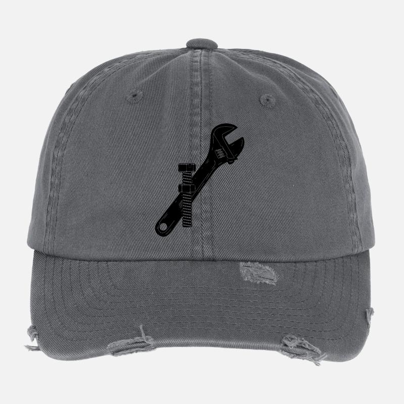 Baco Schlüsselmutter und Schraube Flexfit Vintage Destroyed Cap