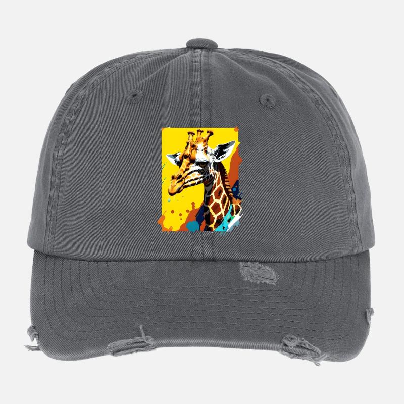 Giraffe Farbexplosion Neon Flexfit Vintage Destroyed Cap