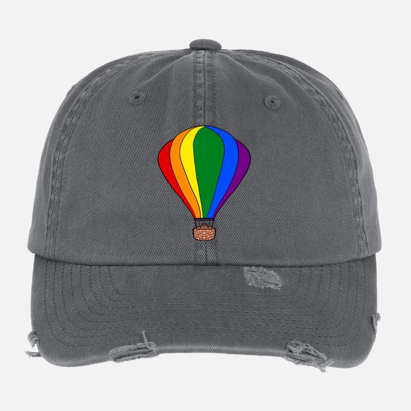 Regenbogen-Ballon Flexfit Vintage Destroyed Cap