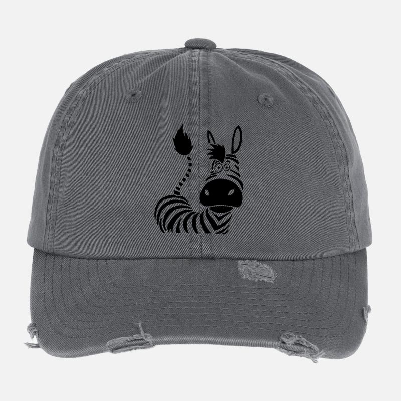 Zebra stripes Flexfit Vintage Destroyed Cap