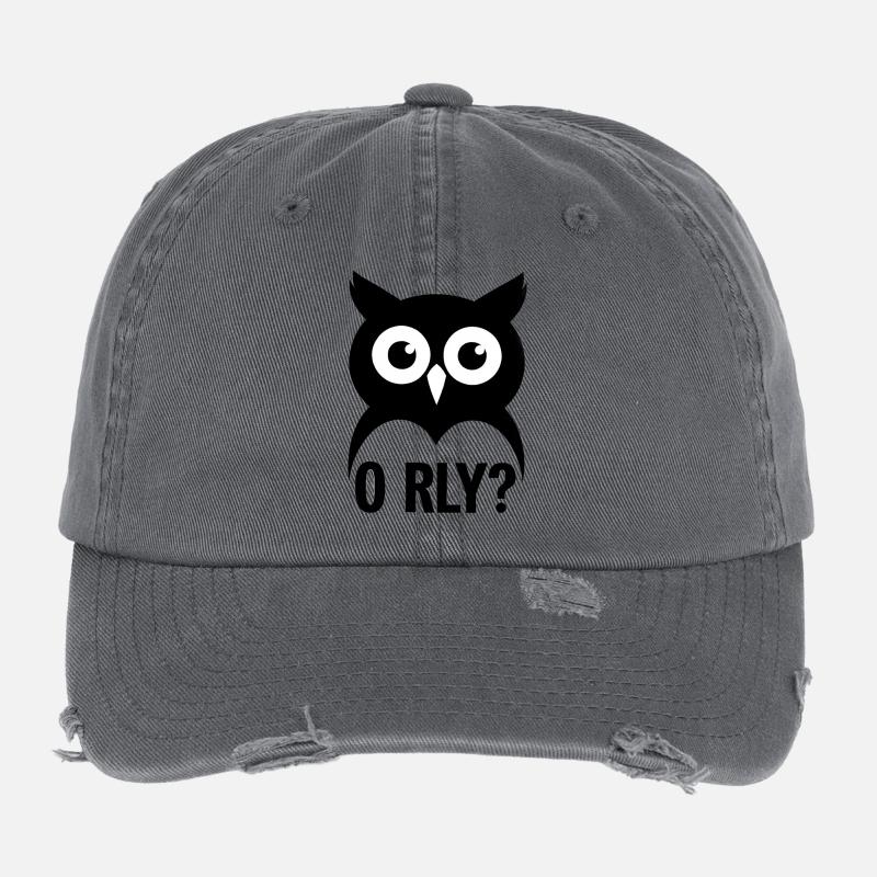 O RLY ? Hibou Casquette vintage effet usé Flexfit