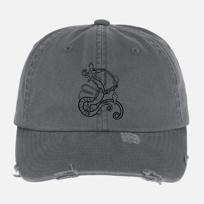 Norse Serpents Flexfit Vintage Destroyed Cap