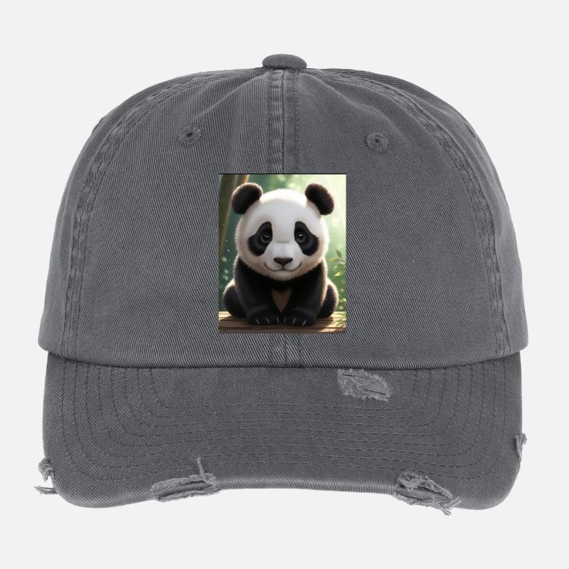 Panda Design Flexfit Vintage Destroyed Cap