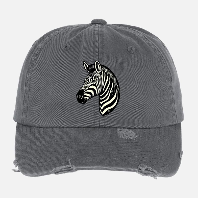 Zèbre Casquette vintage effet usé Flexfit