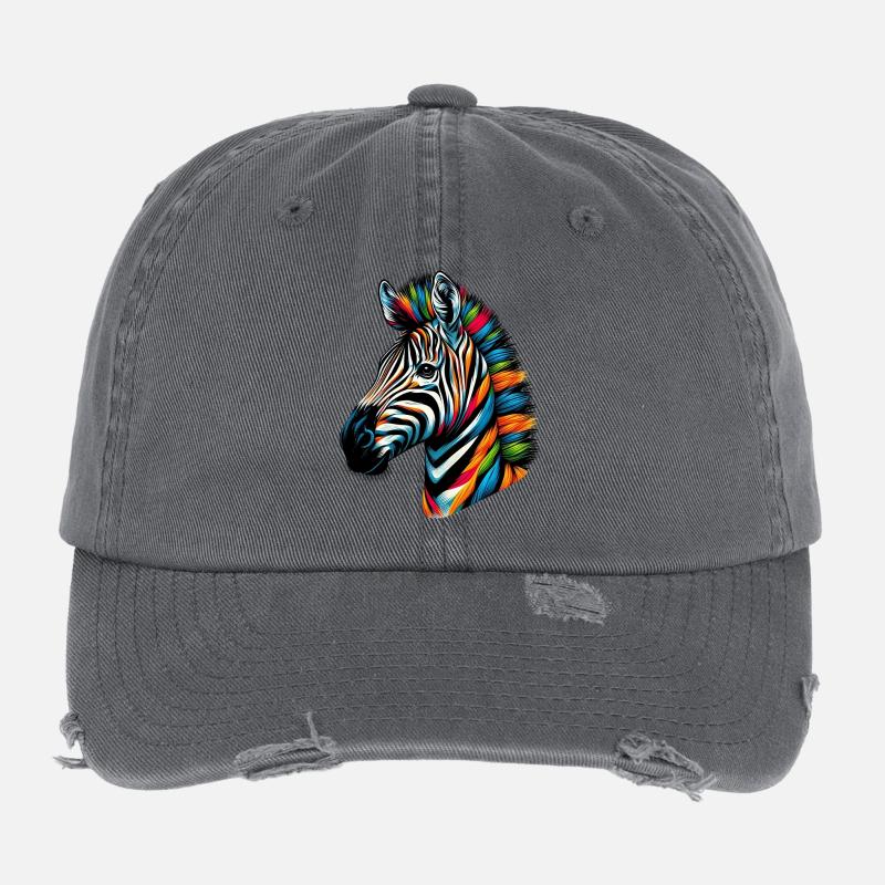 Zèbre Casquette vintage effet usé Flexfit