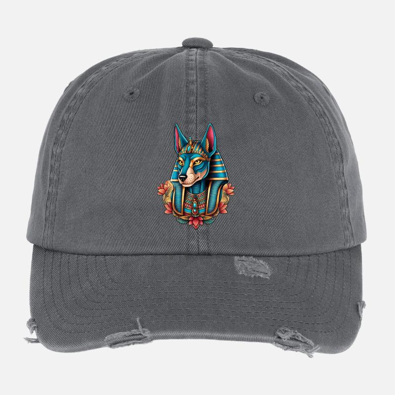 Illustration von Anubis Flexfit Vintage Destroyed Cap