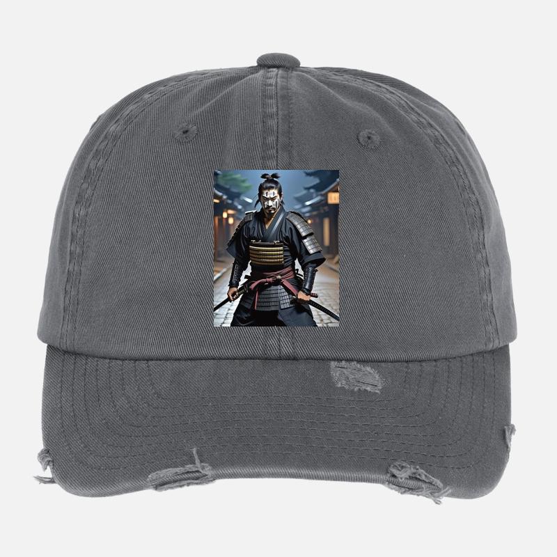 Samurai Krieger. Flexfit Vintage Destroyed Cap