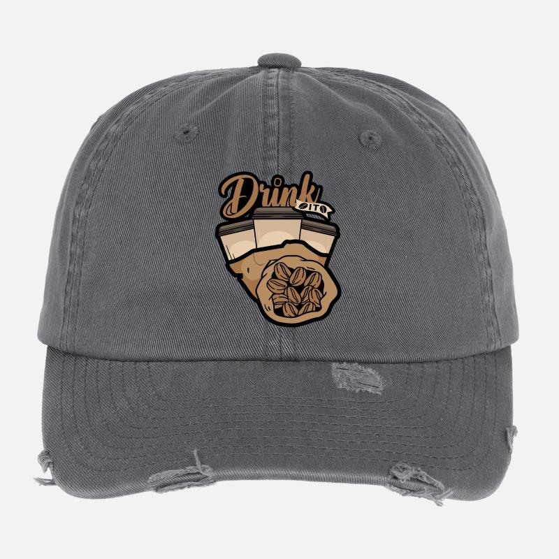 Une Pause café Casquette vintage effet usé Flexfit