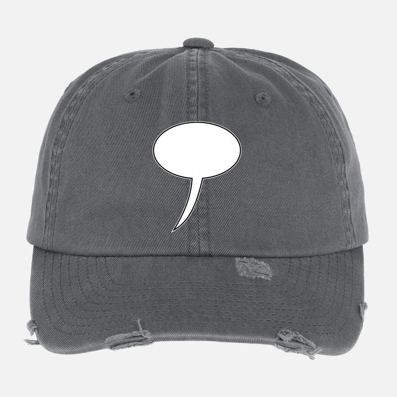 Conception de bulle de dialogue longue Casquette vintage effet usé Flexfit