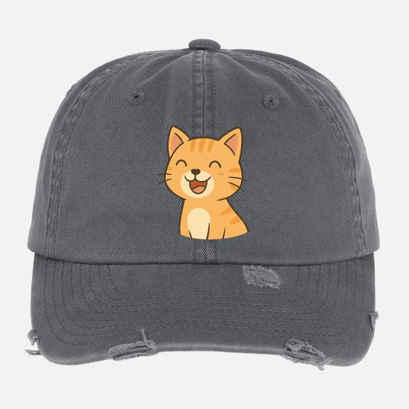 Lachende_Katze Flexfit Vintage Destroyed Cap