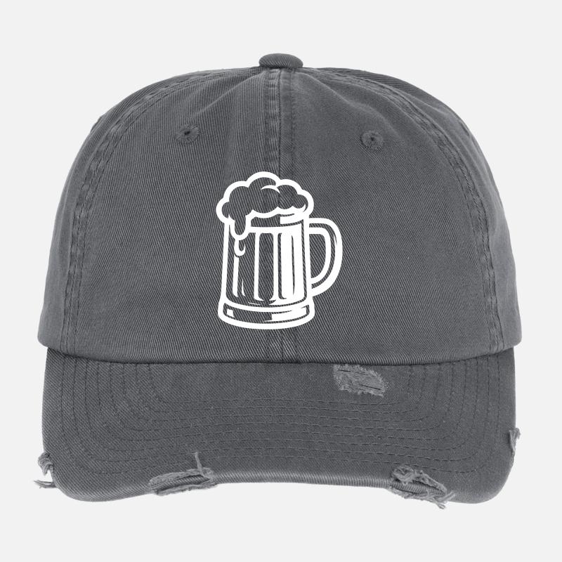Bier Bierkrug Flexfit Vintage Destroyed Cap