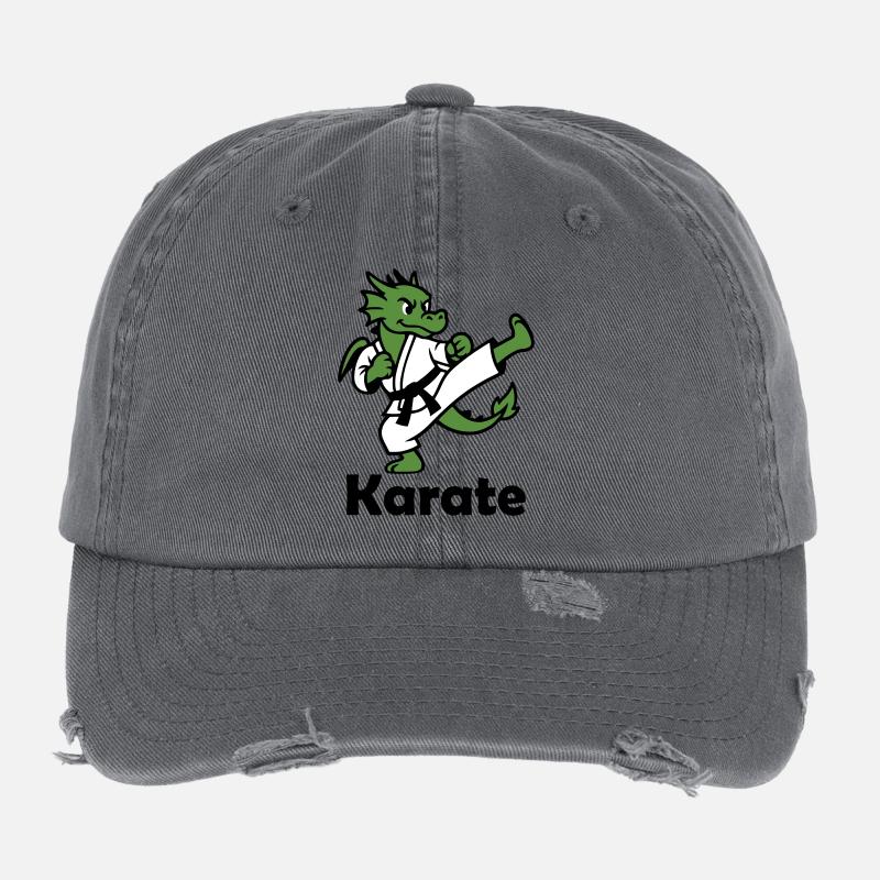 Karate Dragon Flexfit Vintage Destroyed Cap