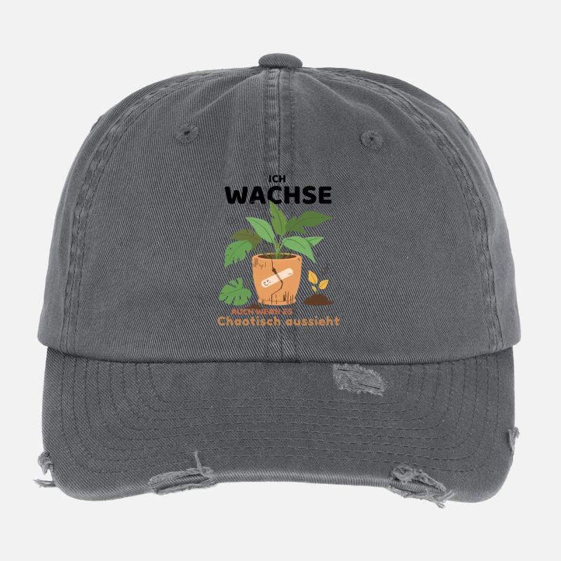 I'm growing, even if it looks messy Flexfit Vintage Destroyed Cap