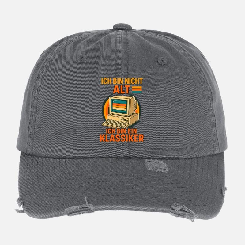 Ordinateur rétro classique Casquette vintage effet usé Flexfit