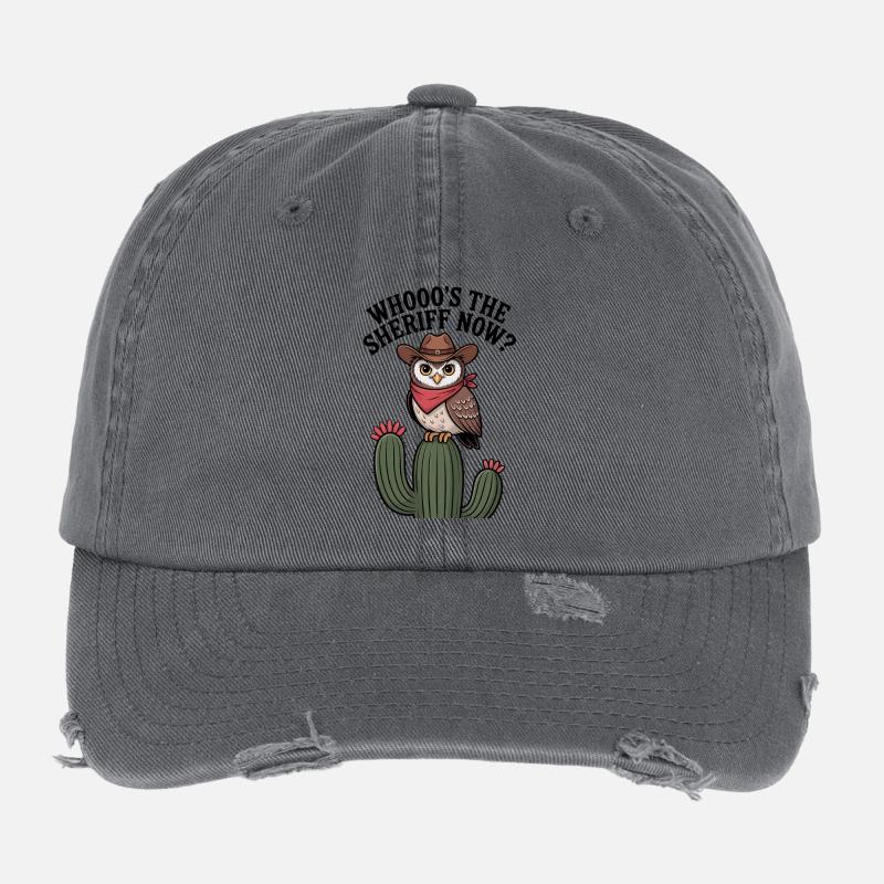 Shérif drôle sur cactus Casquette vintage effet usé Flexfit