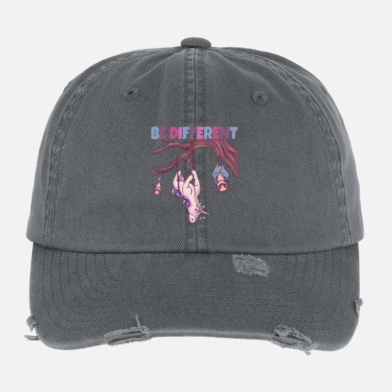 Licorne Be Different Casquette vintage effet usé Flexfit