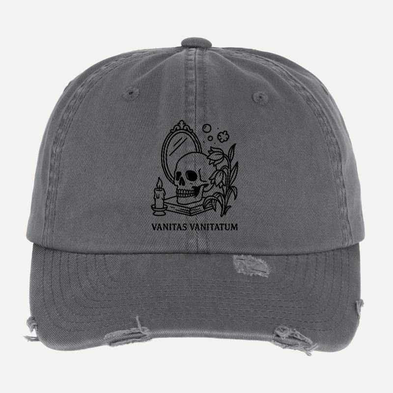Memento mori vanitas vanitatum Flexfit Vintage Destroyed Cap