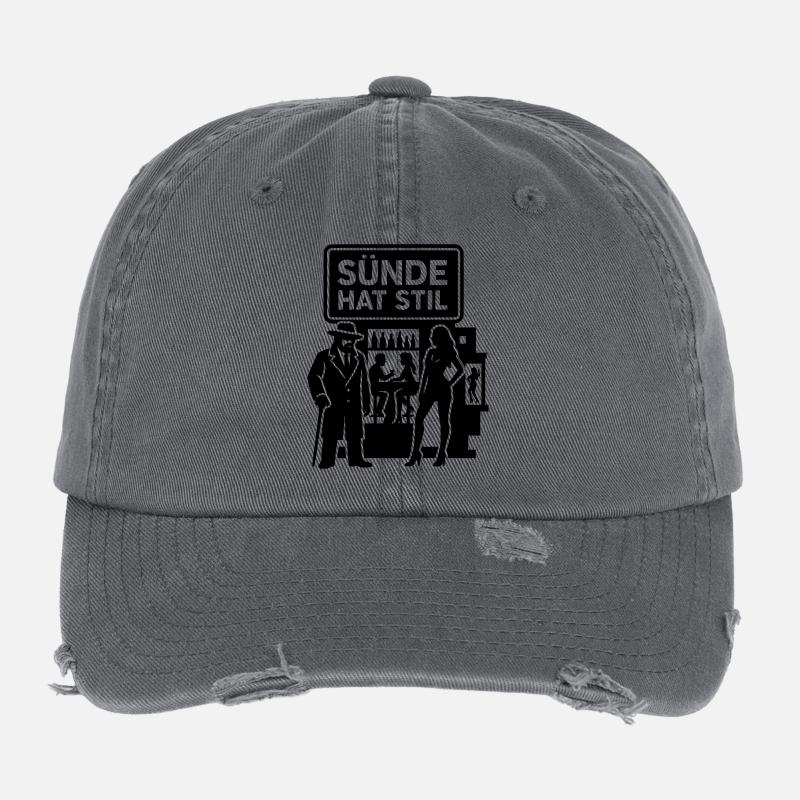 Sünde Hat Stil Ausgehen Nachtleben Flexfit Vintage Destroyed Cap