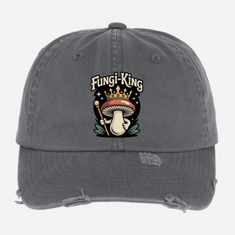 Champignon King Champignon drôle Casquette vintage effet usé Flexfit