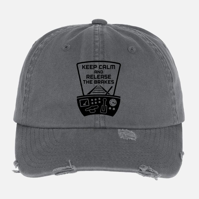 Brakes Release Railway Train Driver Flexfit Vintage Destroyed Cap