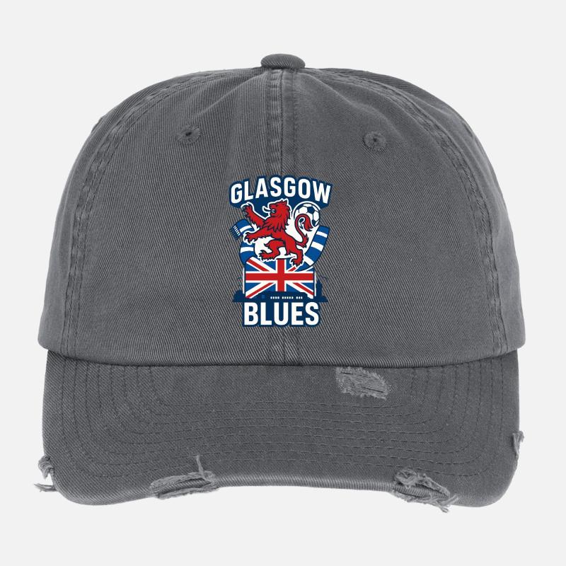 Glasgow Blues Crest Flexfit Vintage Destroyed Cap