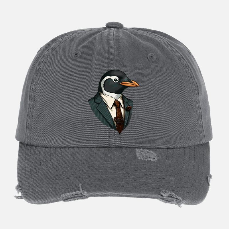 Affaires - Pingouin Casquette vintage effet usé Flexfit