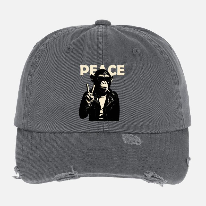 Singe Rebelle Pacifique Casquette vintage effet usé Flexfit