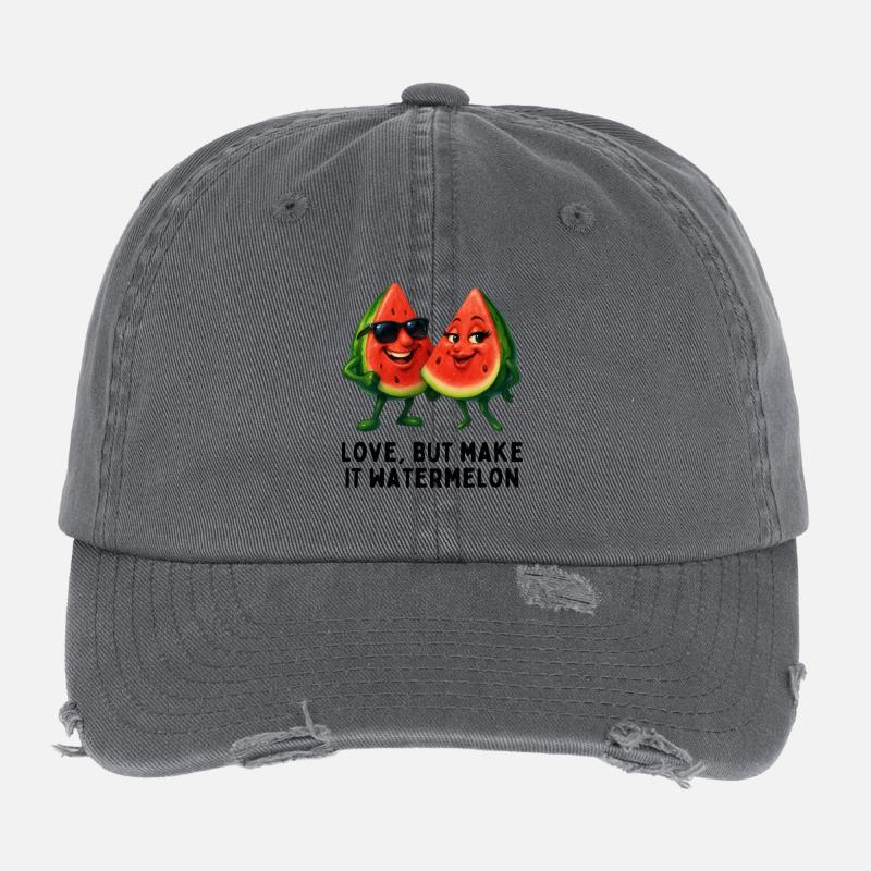 Aime, mais fais que ce soit pastèque Casquette vintage effet usé Flexfit