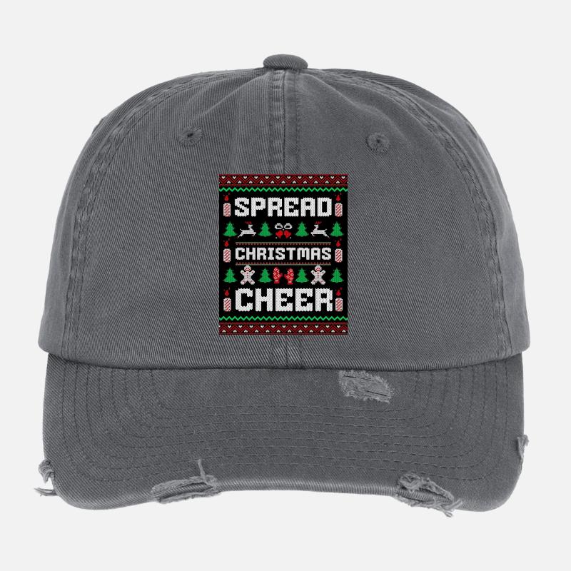 Spread Christmas Cheer Flexfit Vintage Destroyed Cap