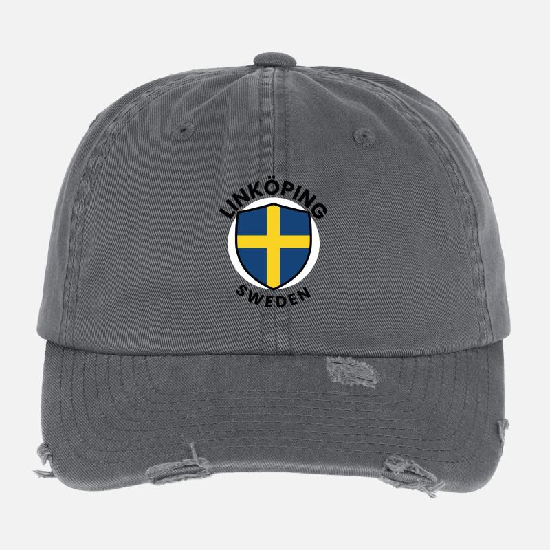 LÄNKÖPING-Schild Schweden Flexfit Vintage Destroyed Cap