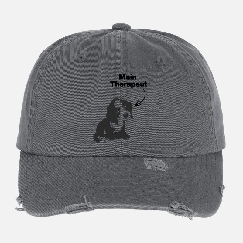 MON CHIEN EST MON THÉRAPEUTE ! 🐶 ÂME D’AMOUREUSE DE CHIEN Casquette vintage effet usé Flexfit