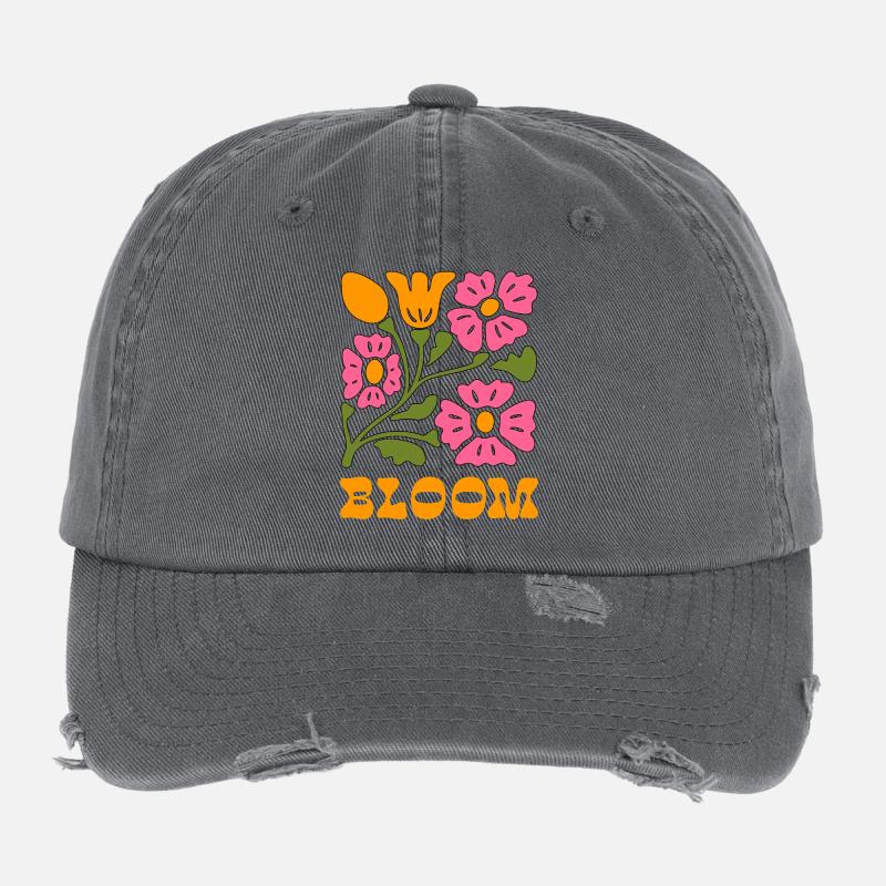 Floral Splendour Pop Art Flexfit Vintage Destroyed Cap