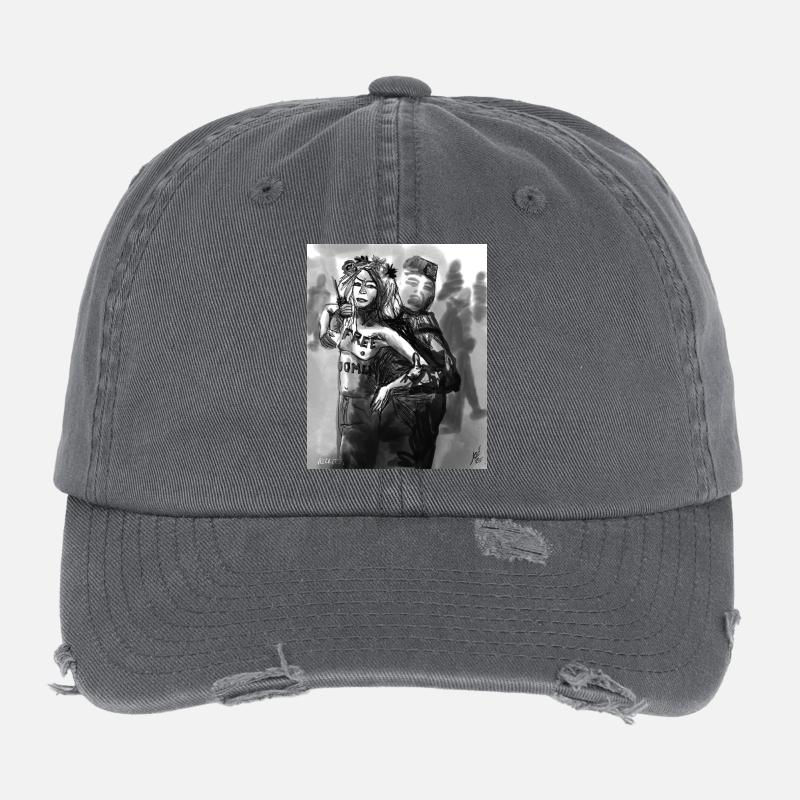Freedom Under Threat Flexfit Vintage Destroyed Cap