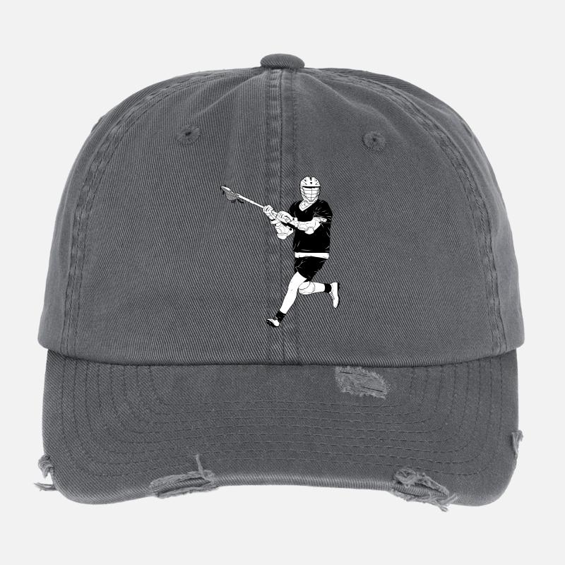 Lacrosse Spieler Flexfit Vintage Destroyed Cap