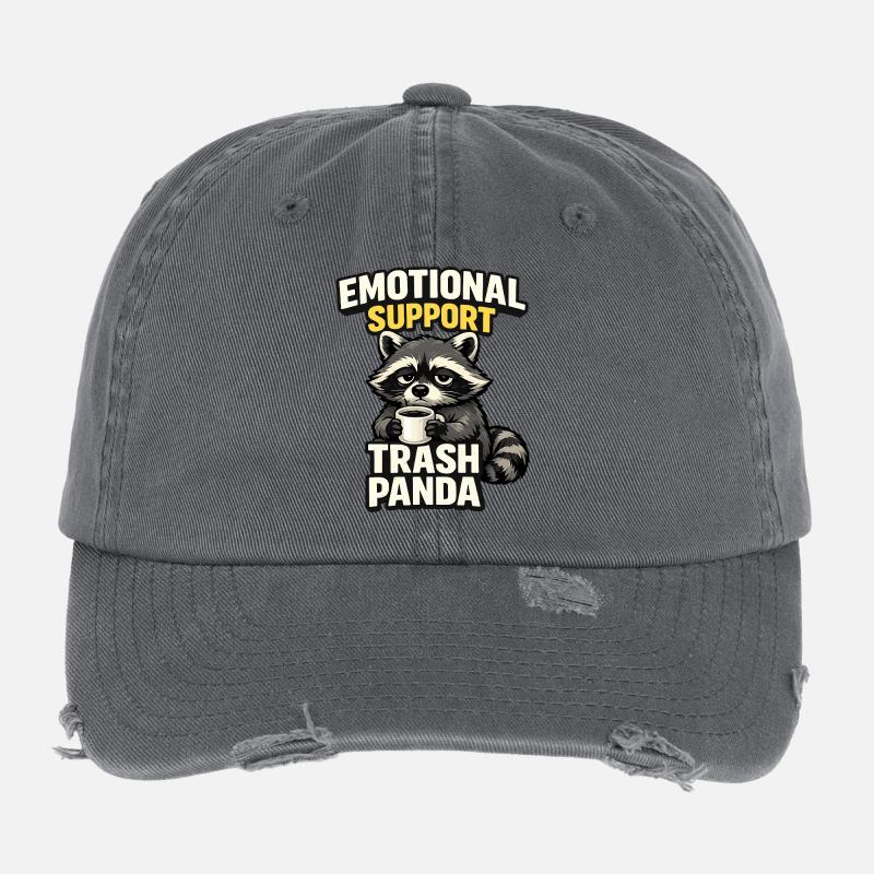 Soutien émotionnel Trash Panda Casquette vintage effet usé Flexfit