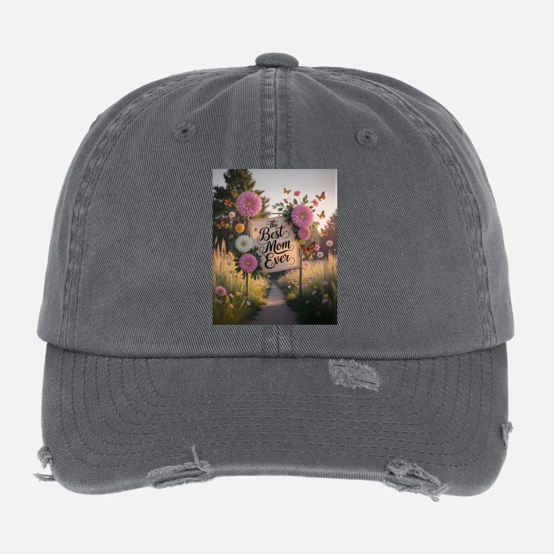Beste Mama Ever Gartenzauber Flexfit Vintage Destroyed Cap